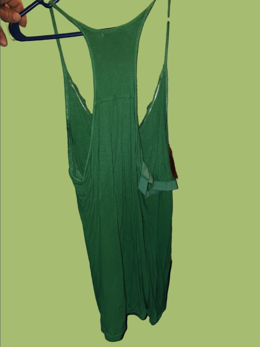 Old Navy Green Racerback Tank Top with Ruffle Trim - Picture 3 of 4